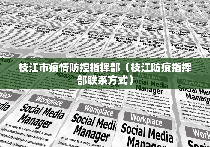 枝江市疫情防控指挥部（枝江防疫指挥部联系方式）