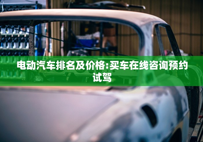 电动汽车排名及价格:买车在线咨询预约试驾