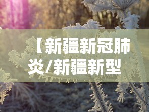 【新疆新冠肺炎/新疆新型肺炎实时动态】